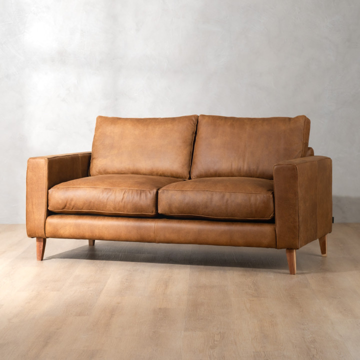 Hamlet 2-Seater Leather Couch - Caramel - 2