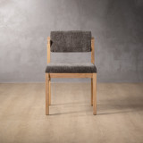 Jozi Fabric Dining Chair - Oak - Storm Wave - 2