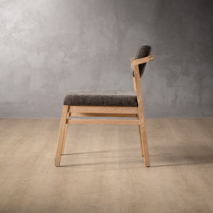 Jozi Fabric Dining Chair - Oak - Storm Wave - 3