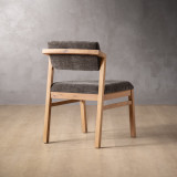 Jozi Fabric Dining Chair - Oak - Storm Wave - 4