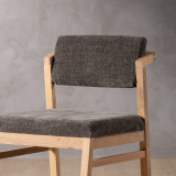 Jozi Fabric Dining Chair - Oak - Storm Wave - 5
