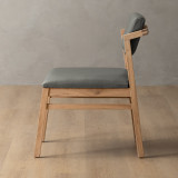 Jozi Leather Dining Chair - Oak - Pepper - 3