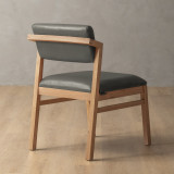 Jozi Leather Dining Chair - Oak - Pepper - 4