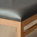 Jozi Leather Dining Chair - Oak - Pepper - 7