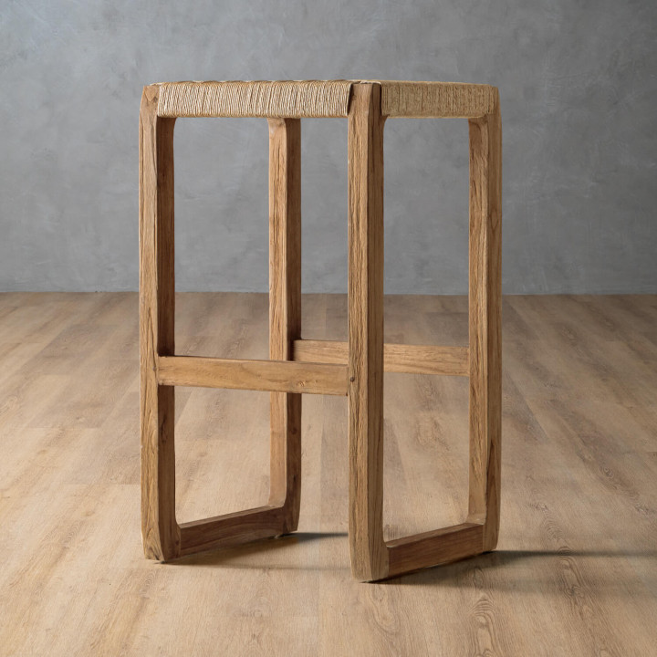 Rio Patio Tall Bar Stool - Natural - 3