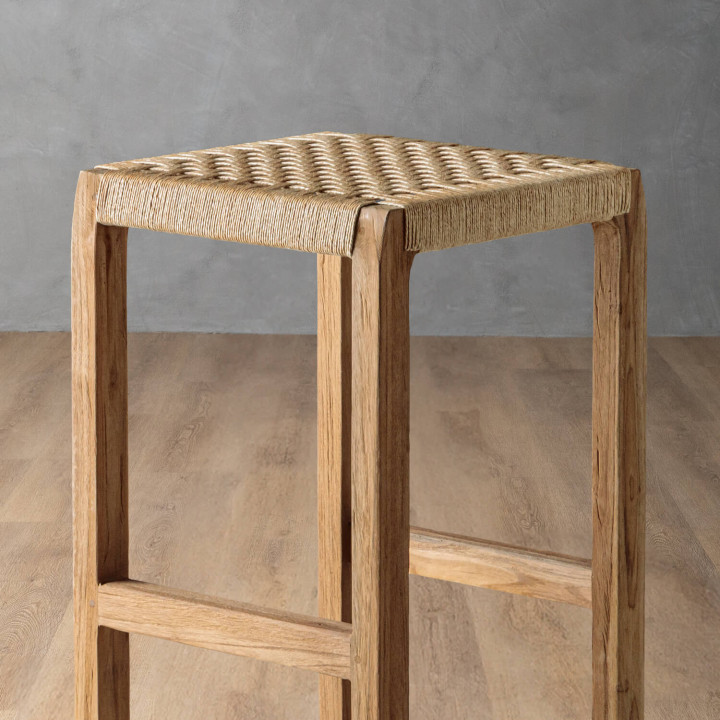 Rio Patio Tall Bar Stool - Natural - 5