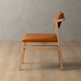 Jozi Leather Dining Chair - Oak - Ginger - 3