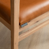 Jozi Leather Dining Chair - Oak - Ginger - 7