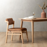 Jozi Leather Dining Chair - Oak - Butterscotch - 2