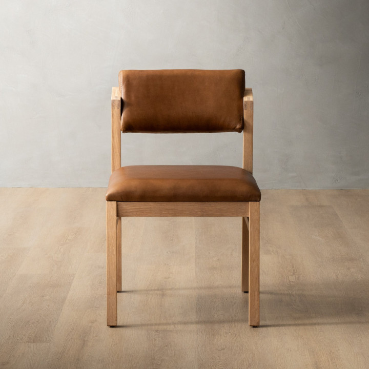 Jozi Leather Dining Chair - Oak - Butterscotch - 3