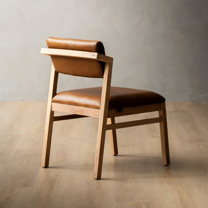 Jozi Leather Dining Chair - Oak - Butterscotch - 5