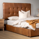 Ravelin Montanelle Leather Bed - Queen - Cinnamon - 4