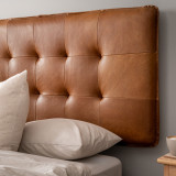 Ravelin Montanelle Leather Bed - King XL- Cinnamon - 6