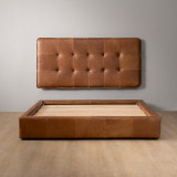 Ravelin Montanelle Leather Bed - King XL- Cinnamon - 8