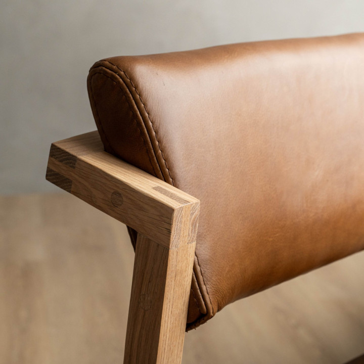 Jozi Leather Dining Chair - Oak - Butterscotch - 8