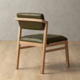 Jozi Leather Dining Chair - Oak - Olive - 2