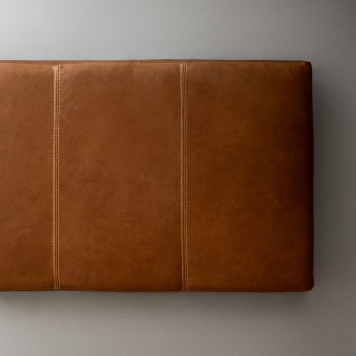 Emberley Montanelle Leather Bed - King XL - Cinnamon - 5