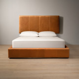 Emberley Montanelle Leather Bed - King XL - Tan - 1