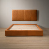 Emberley Montanelle Leather Bed - King XL - Tan - 4