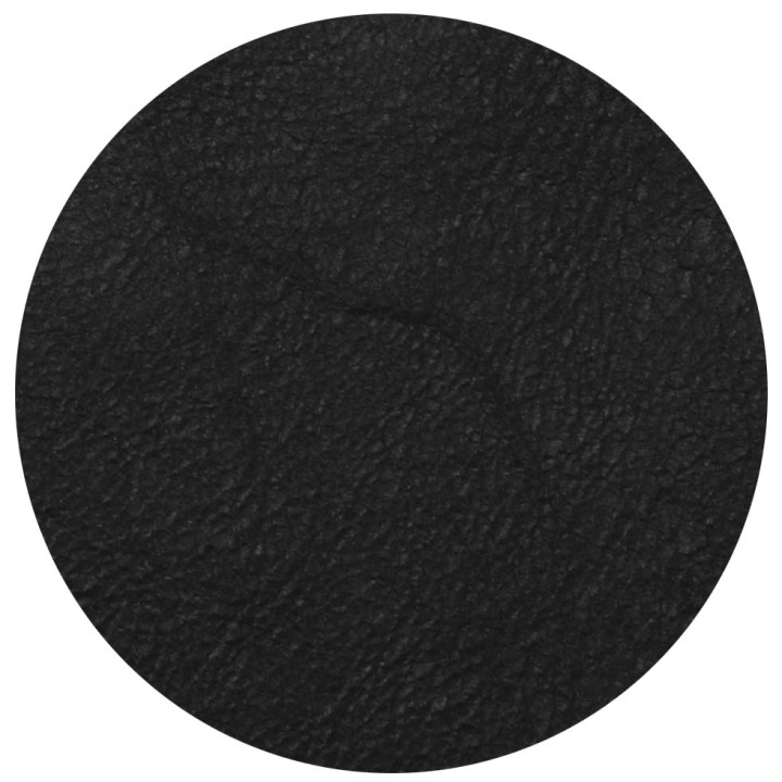 Leather Coaster - Set of 4 - Black - 1