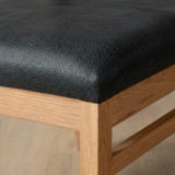 Jozi Leather Dining Chair - Oak - Midnight - 5