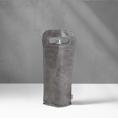 Single Leather Wine Bag - Single - Pepper