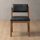 Jozi Leather Dining Chair - Blackwood - Midnight - 2