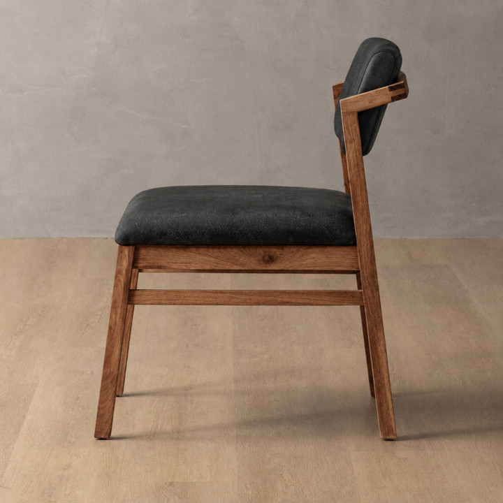 Jozi Leather Dining Chair - Blackwood - Midnight - 3