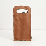 Double Leather Wine Bag - Caramel - 4
