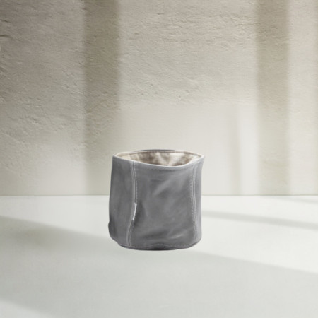 SMALL Leather Planter/Storage Baskets - Pepper