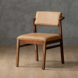 Jozi Leather Dining Chair - Blackwood - Desert - 1