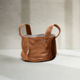 MEDIUM Leather Planter/Storage Baskets - Ginger - 1