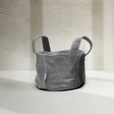 MEDIUM Leather Planter/Storage Baskets - Pepper - 1