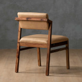 Jozi Leather Dining Chair - Blackwood - Desert - 4
