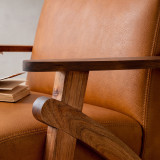 Gariep Leather Armchair - Blackwood - Ginger - 4