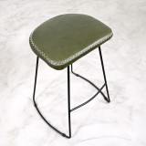Sahara Tall Leather Bar Stool - Olive - 2