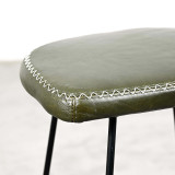 Sahara Tall Leather Bar Stool - Olive - 4