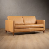 Cape Town 2-Seater Leather Couch - Desert - 1