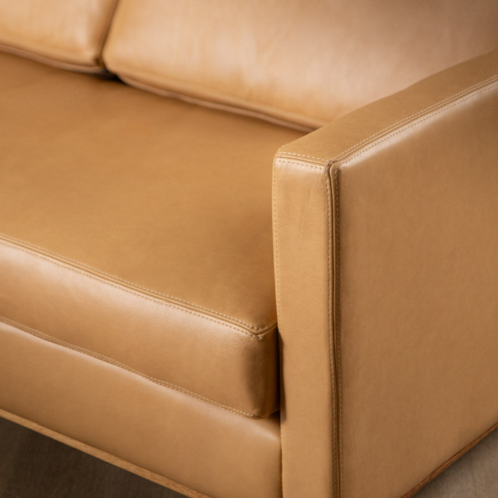 Cape Town 2-Seater Leather Couch - Desert - 3