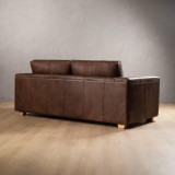 2.2m Westerman Leather Couch - Brown - 3
