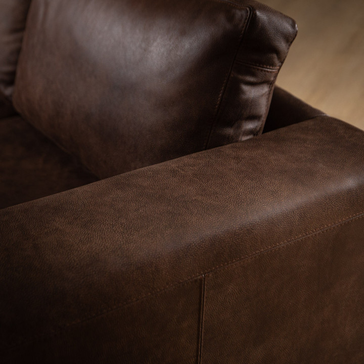 2.2m Westerman Leather Couch - Brown - 4