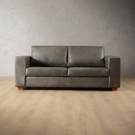 2.2m Westerman Leather Couch - Pepper