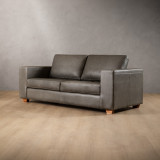 2.2m Westerman Leather Couch - Pepper - 2