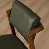 Jozi Leather Dining Chair - Blackwood - Olive - 5