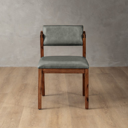 Jozi Leather Dining Chair - Blackwood - Pepper