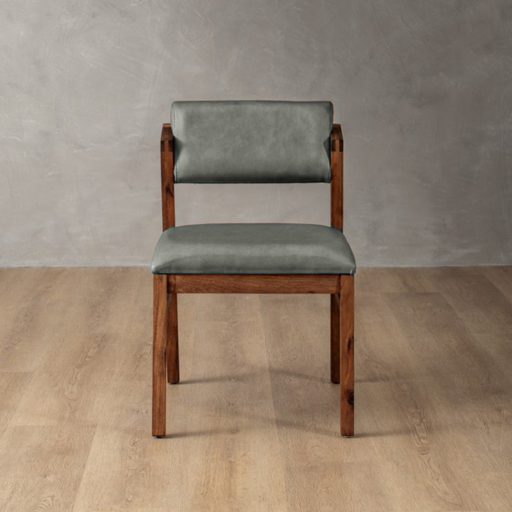 Jozi Leather Dining Chair - Blackwood - Pepper - 1