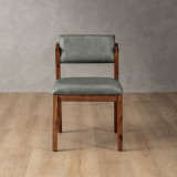 Jozi Leather Dining Chair - Blackwood - Pepper - 1