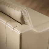 2.0m Douglas Leather Couch - Cream - 4