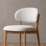 Coraline Fabric Counter Bar Chair - Ivory - 5