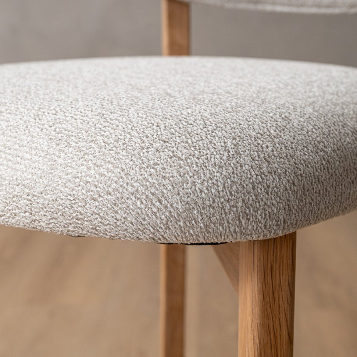 Coraline Fabric Counter Bar Chair - Ivory - 6